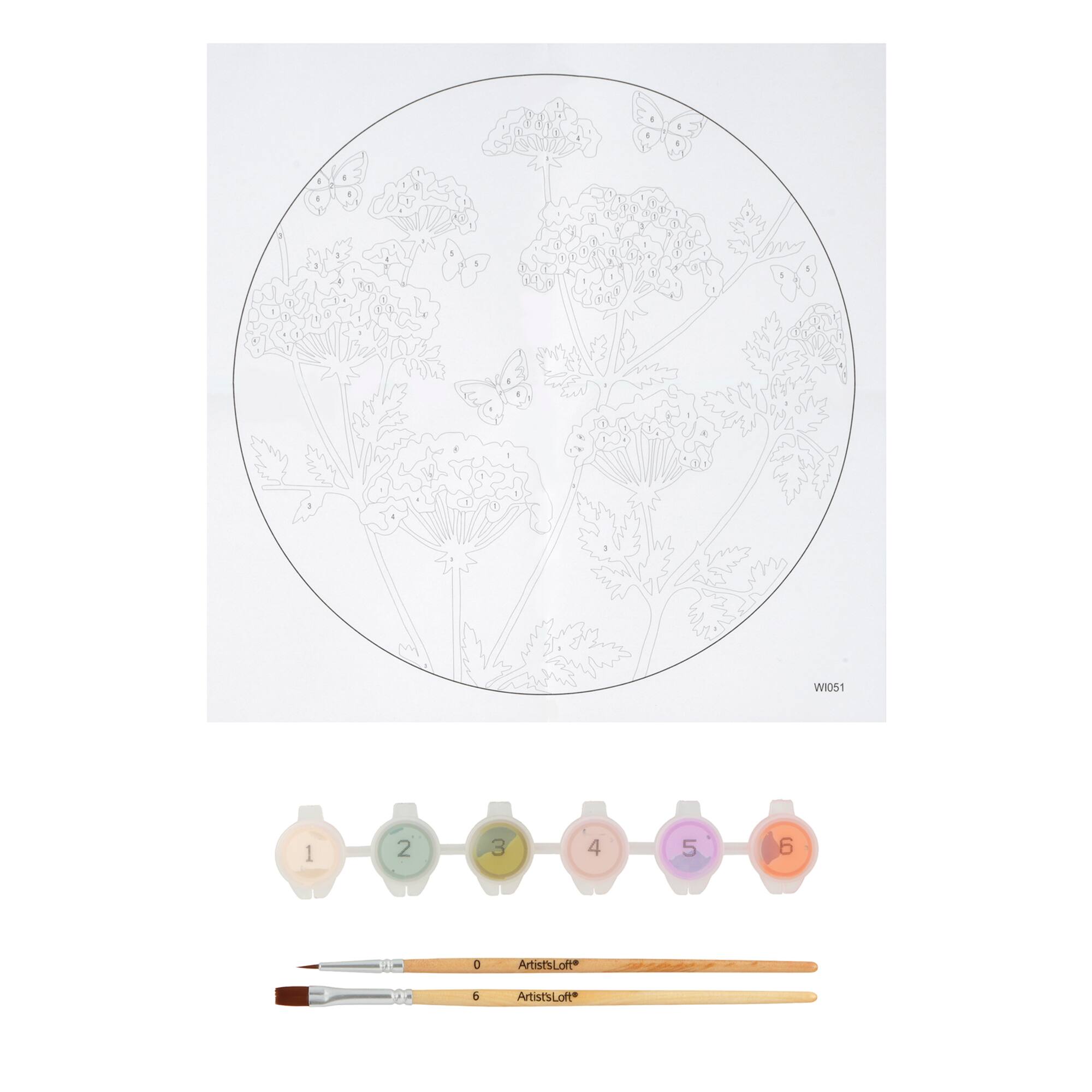 Wildflower Paint-by-Number Plywood Surface Kit by Artist's Loft®